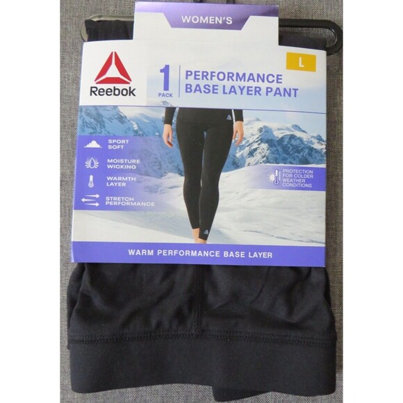 Reebok Women's Leggings Performance Base Layer Pants Size Large - Picture 3 of 7